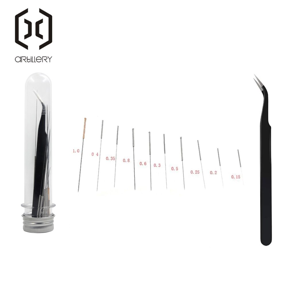 10Pcs Rvs Nozzle Cleaning Naald Tool 0.15Mm 0.2Mm 0.25Mm 0.3Mm 0.35Mm 0.4Mm 0.5Mm 0.6Mm 0.8Mm 1.0Mm Boren Voor