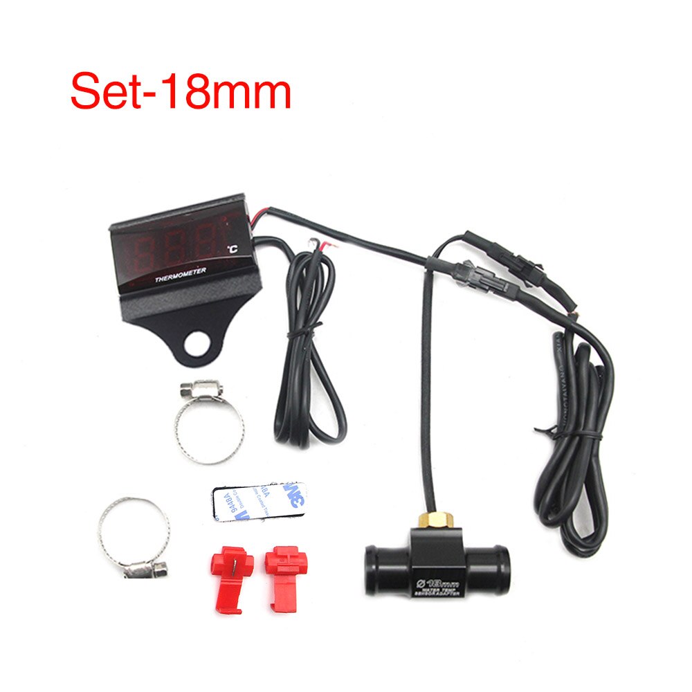 Zsdtrp-koso-termómetro Digital para motocicleta, medidor de temperatura del agua, para MOTO KTM Honda CBR600: 18mm  set