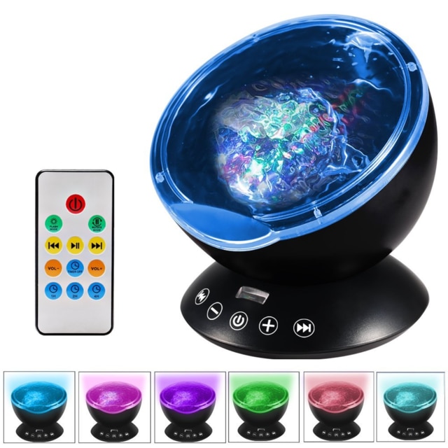 Galaxis Projektor Lampe Bunte sternenklar Himmel Stern Projektor USB Bluetooth Stimme Kontrolle Musik Spieler LED Nachtlicht Schlafzimmer Dekor: W Ozean Welle hell