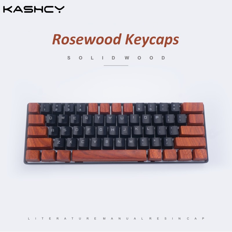 Kashcy wood keycap for mechanical keyboard rosewood solid wooden keycaps spacebar Esc Cherry mx OEM