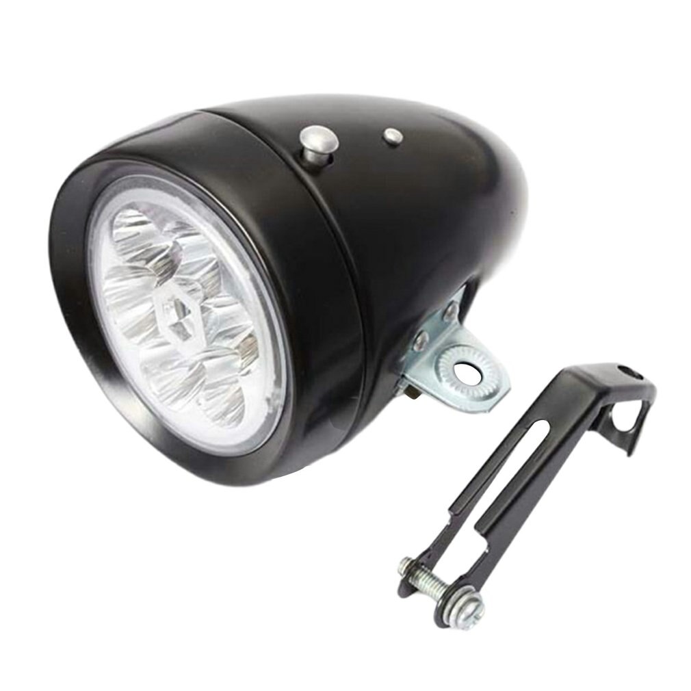 Retro 6 Led Fiets Front Light Koplamp Verstelbare 160 Graden Fietsen Mountainbike Hoofd Lamp Regendicht Met Beugel Nieuw