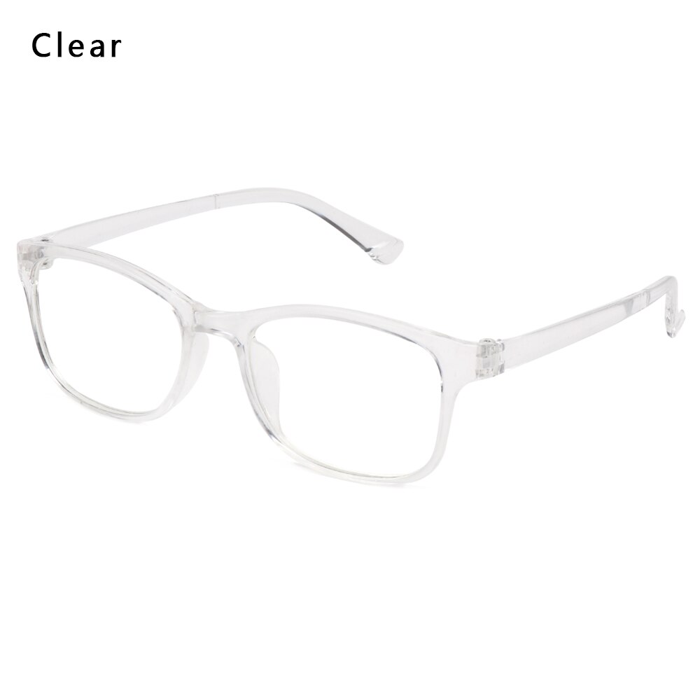 Blue Light Blocking Square Frames Reading Glasses Clear Lens Computer Eyeglasses Unisex Classic UV400 Flat Mirror: type 2-clear