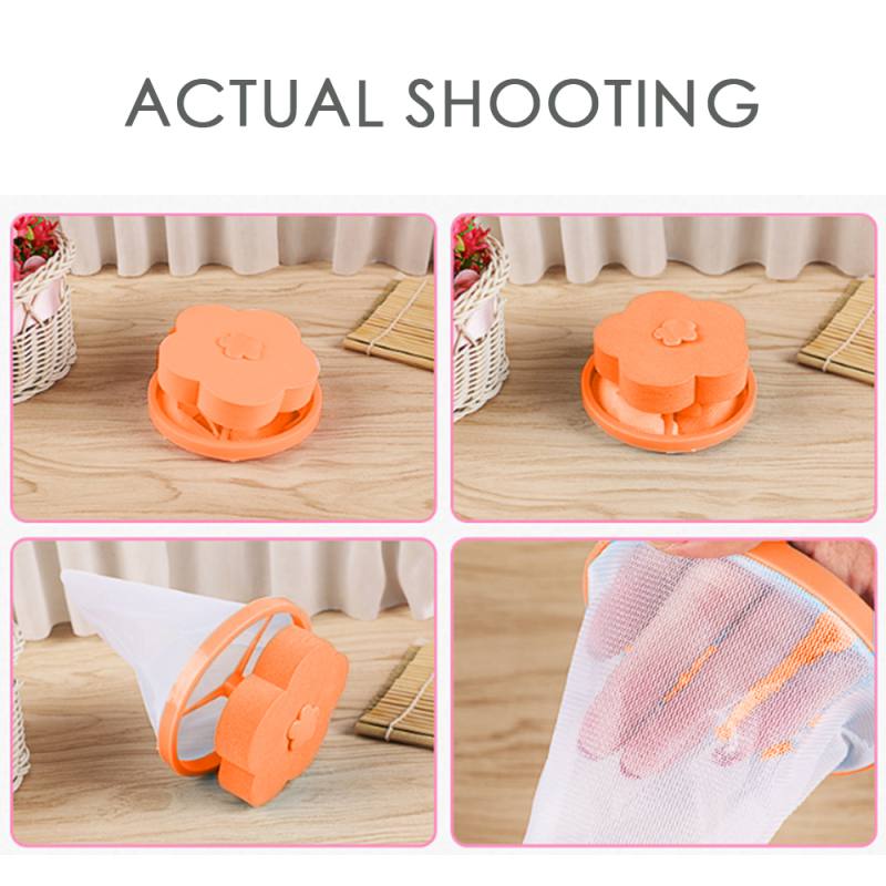 Reusable Washing Machine Floating Lint Mesh Trap Bag Hair Catcher Filter Net Pouch Household Tool: A4