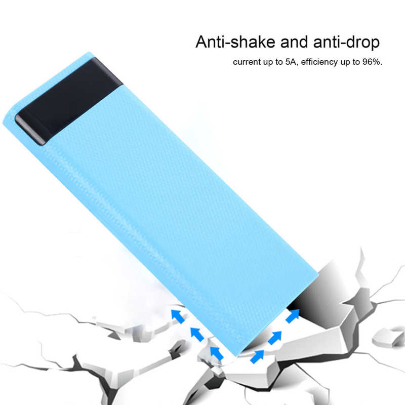 22.5W Quick Charging ABS 8 x 18650 Power Bank Case Kit No Welding Disassemble DIY