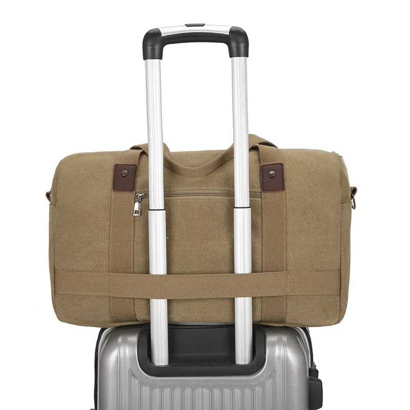 Mannen Reizen Canvas Handtas Multifunctionele opvouwbare tassen Handbagage Mannen Tote Grote capaciteit Weekend plunjezak Bolsas