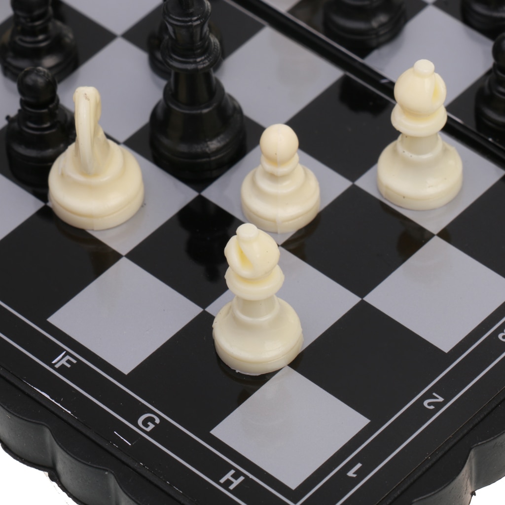 Pocket Draagbare Magnetische Vouwen Schaakbord Schaakspel Stukken Speelgoed Kid Voor Kind Family Fun Club Game Opvouwbare Schaakbord