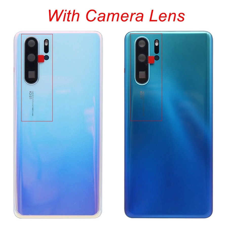 Back Glass Cover For Huawei P30 Pro Back Battery Cover Glass Panel Rear Door Case With Camera Lens P30 Replacement Parts