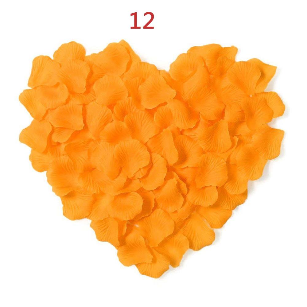 Maphia roseblader 5000 stk bulk silke farger stoff løs rosa kunstig bryllup forlovelse dekorasjoner blomsterblad: 5000ps oransje