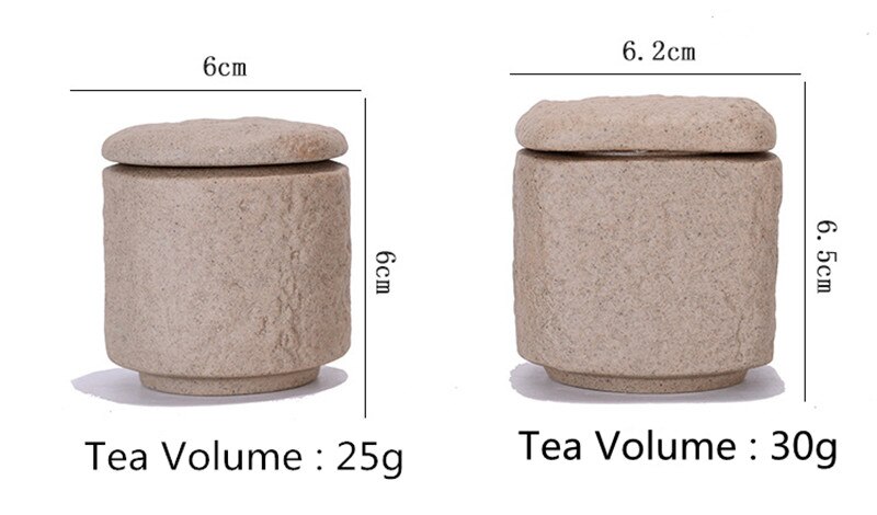 Mini caja de té creativa de cerámica gruesa, caja de té pequeña de cerámica para el hogar, Mini frasco de hojas de té sellado de viaje
