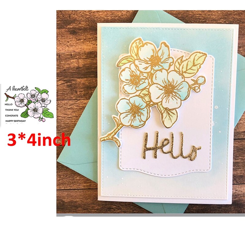 3*4/4*6 tommers klare stempler hilsen ord varme følelser kjærlighet hjerte hus glad på reise kalender blomster  #13: 12