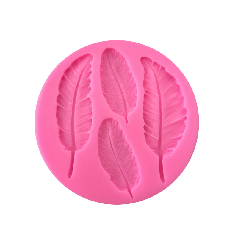 Diy fjäder modellering fondant kaka lera väst punkt dekorativa silikon mögel kaka dekorativa mögel