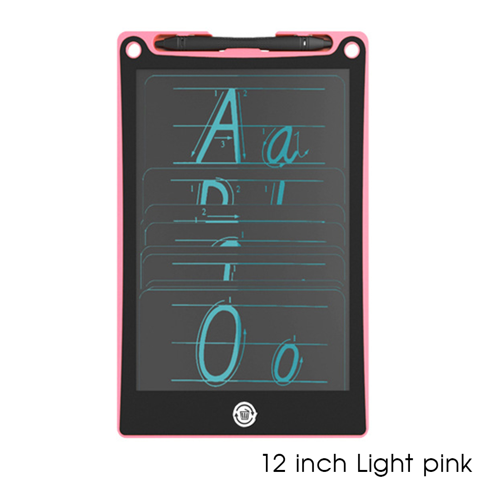 12 Inch Handschrift Lcd-scherm Draagbare Handgeschilderde Draft Graffiti Board Gekleurde Schrijven Plaat Met Pen Voor Kinderen Studie note: Roze