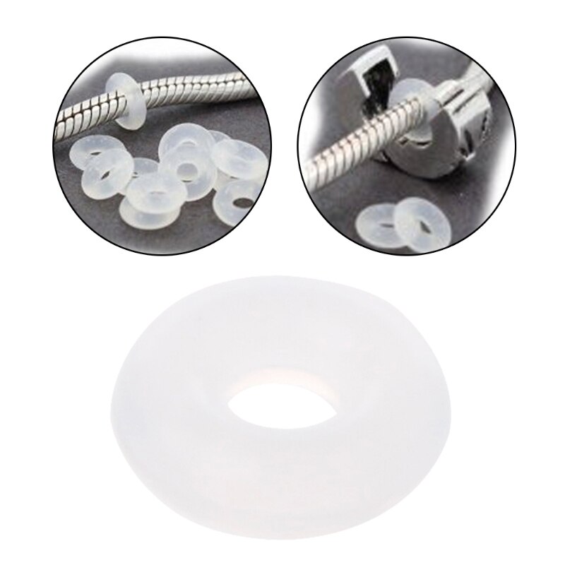 100Pcs Silicone Rubber Stoppers Ring Kraal Spacer ... – Grandado