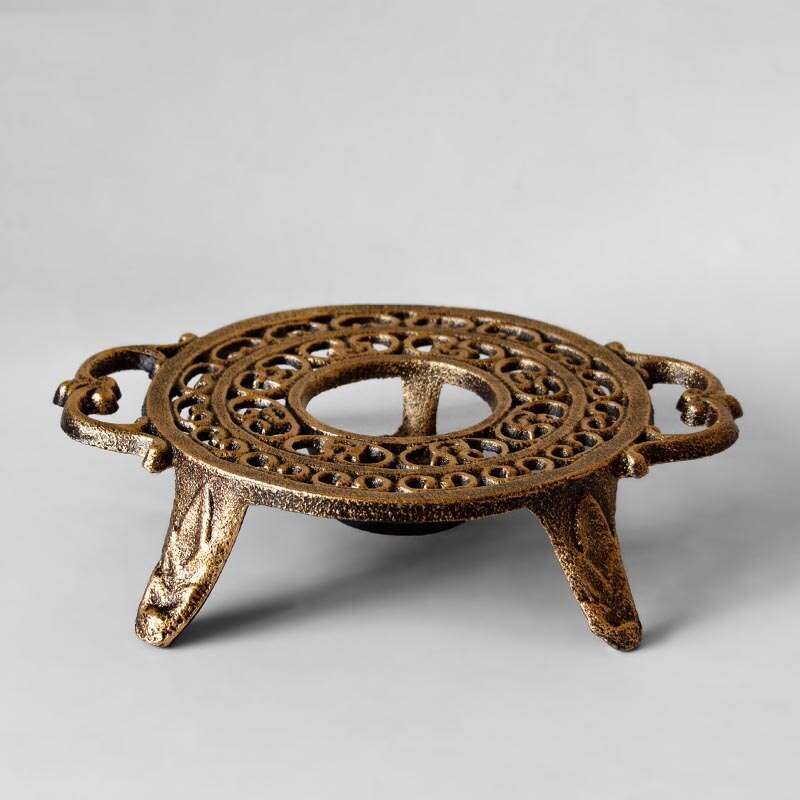 Vintage Japanese Cast Iron Candle Warm Tea Stove Coffee Milk Wine Heating Warmer Base Teapot Trivets Candle Holder