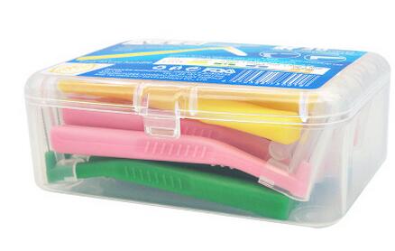 20Pcs L Shape Push-Pull Interdental Brush, Oral Care Teeth Whitening Dental Tooth Pick Tooth Orthodontic Toothpick