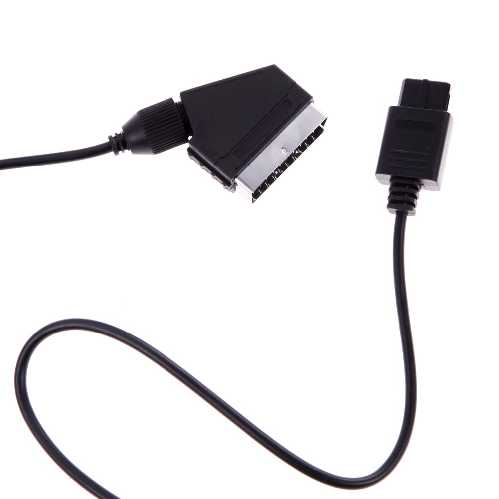 1.8M A/V TV Video Scart RGB Cable 21 pin Euro Scart Plug Cord Wire for Nintendo SNES Gamecube and N64 Console