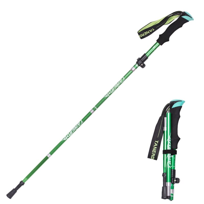 Trekking Poles, Aluminum Alloy Folding, Ultra-light And Ultra-short Telescopic Outdoor Handrails, Hiking Sticks, 5 Sections: GR