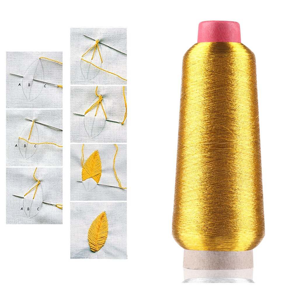 Gold/Silver Embroidery Threads Computer Cross-stitch Thread 3000M Sewing Thread Line Textile Metallic Yarn Woven Line