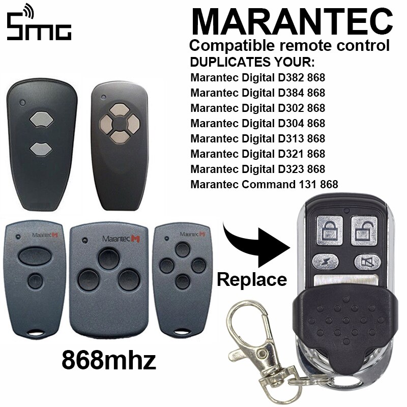 Hormann hse2 868 garage door remote control duplicator Hormann Marantec Cloning Remote Control Electric Copy Controller 868mhz