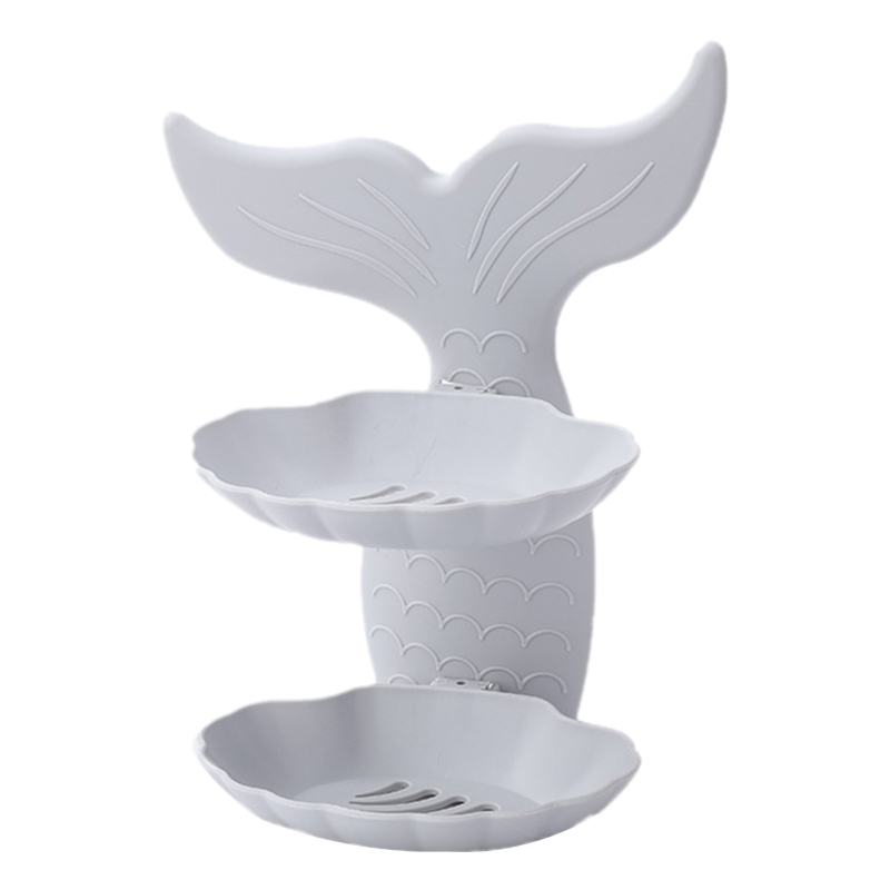 Dwuwarstwowa mydelniczka ścienna mydelniczka w kształcie ryby zlew robić przechowywania w kuchni toaleta wc bez dziurkacza