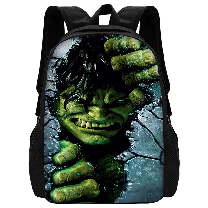 Mochila escolar para niños Marvels Super Heroes Hulks con bolsas para el almuerzo, bolsas para lápices, mochilas escolares para niños y niñas, el mejor: Rojo