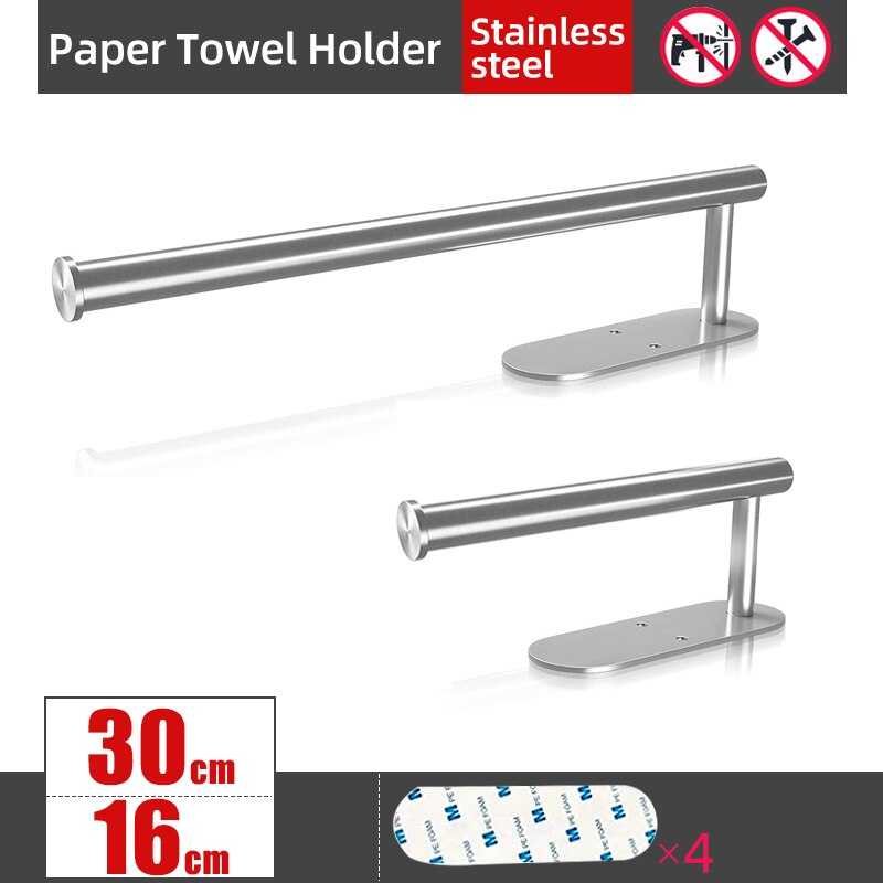 Toalettholder selvklebende veggmontert toalettpapirhåndkleholdere baderomshylletilbehør kjøkkenrullpapirstativ: Lilla