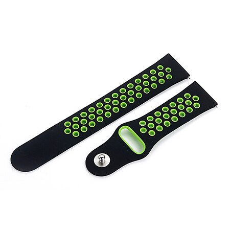 Silikonirannekehihna huami amazfit pace/stratos 2 2s/ samsung gear  s3 vyö xiaomi amazfit bip nuorisohihnalle: Musta vihreä / 22mm