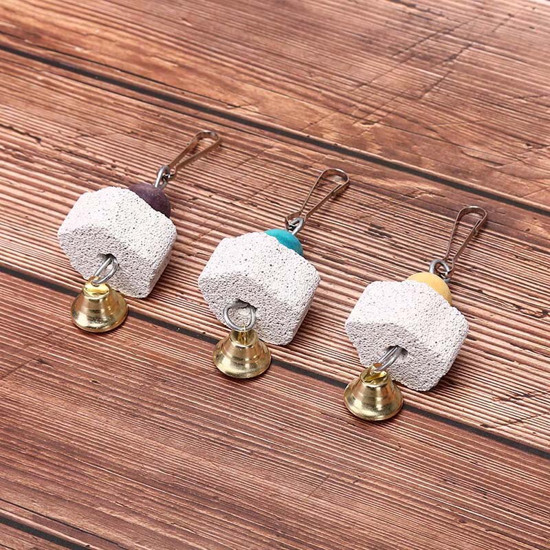 nouveauté perroquet bouche meulage blabla pierre oiseau jouet molaire pierre Cage jouets perruche calopsitte Budgie produits