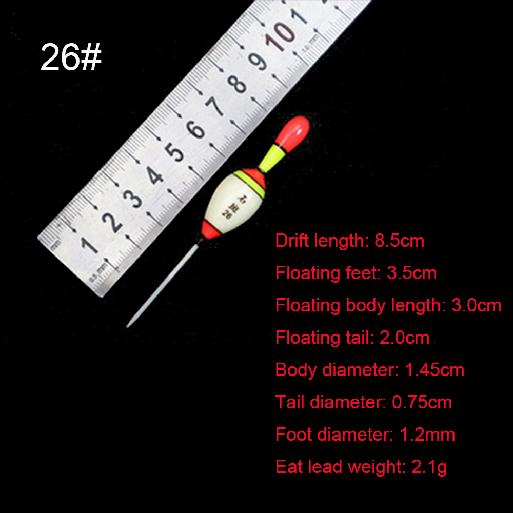 6g/8g/10g/15g/20g/30g EVA Luminous Fishing Float Long Vertical Night Lighting Fishing Floats Bobber Fishing Lure Accessories: 26