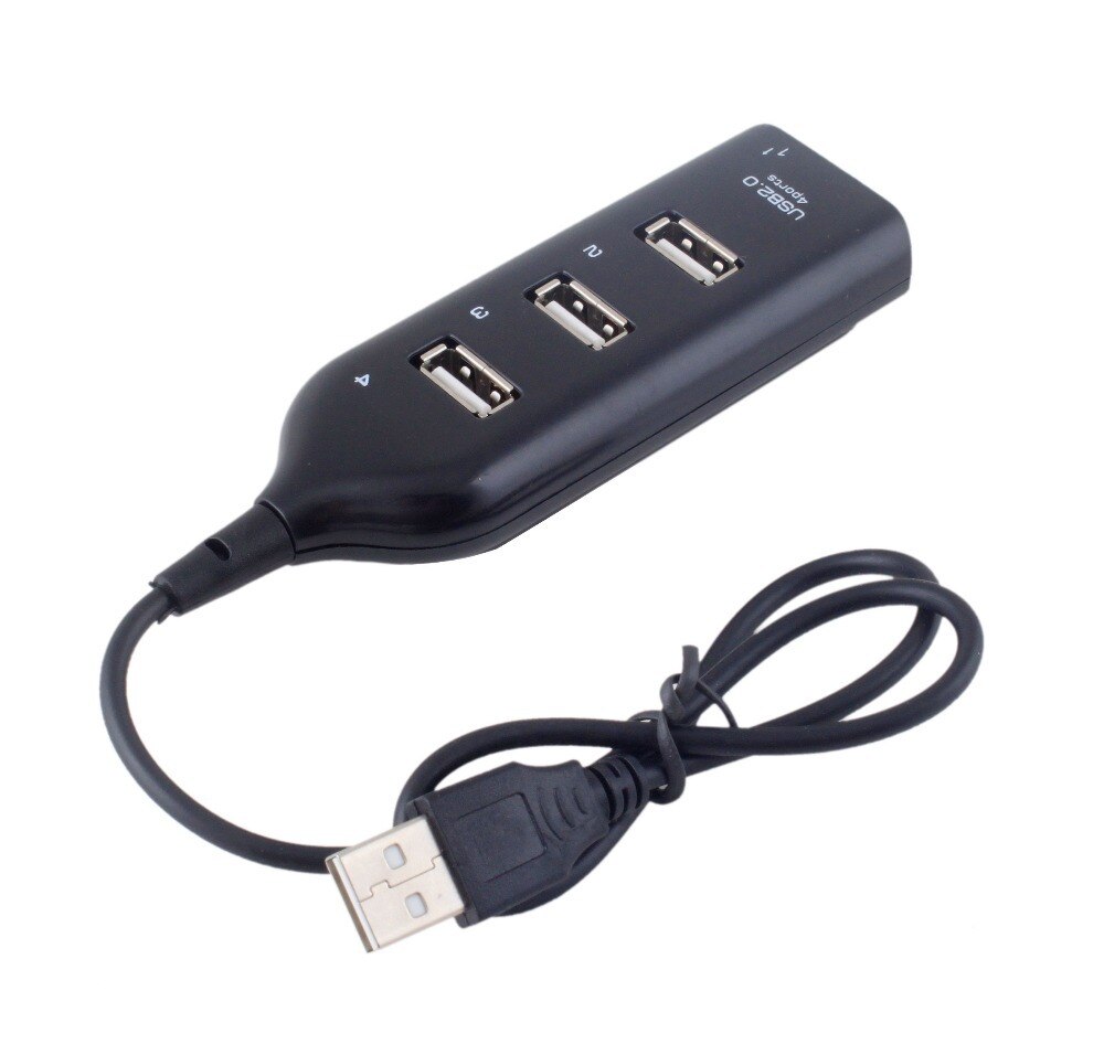 Wired 4 Port Usb 2.0 Hub High Speed Usb Hub Adapter Voor Laptop Pc #171