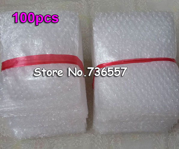 50pcs 100PCS 80*100mm Plastic Wrap Envelope white Bubble packing Bags PE clear bubble bag Shockproof bag double film bubble bag: 100pcs