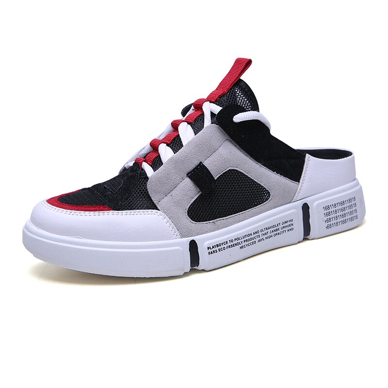 Heren casual schoenen schoenen schokbestendig vetersluiting ademend heren sneakers hoogte verhogen ademend casual mesh half drag: Grijs / 10