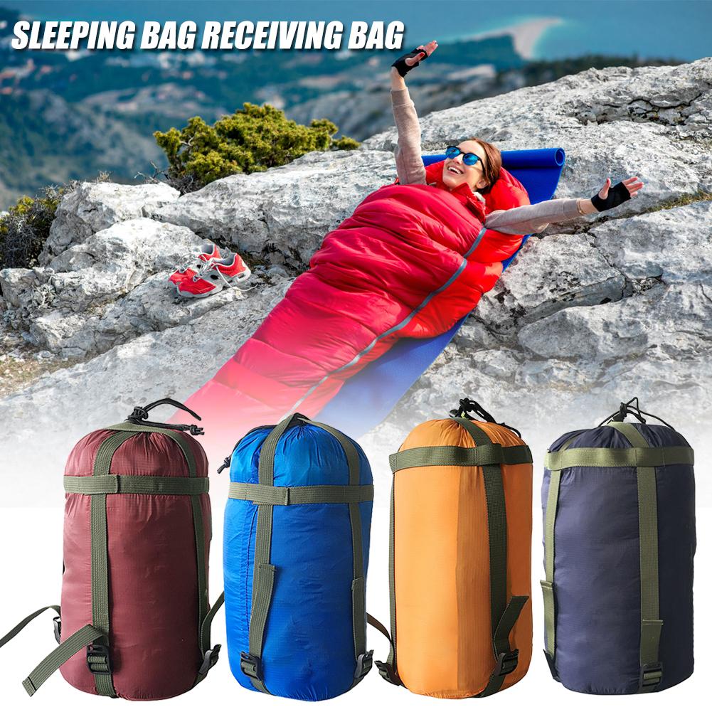 Saco de dormir de acampamento ao ar livre material de compressão saco de roupas diversos drawstring armazenamento bolsa equipamentos de acampamento saco de dormir
