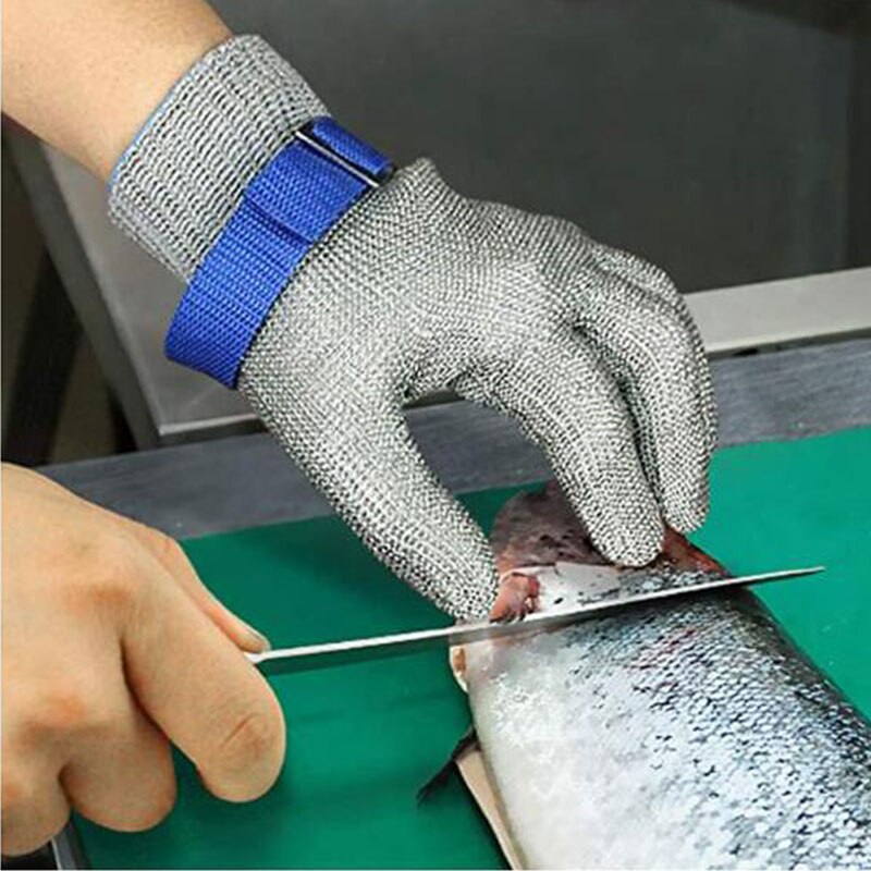 Antibacterial Cut Resistant Glove Level 9 Stainless Steel Wire Metal Mesh Butcher Safety Work Gloves For Meat Cutting Gloves