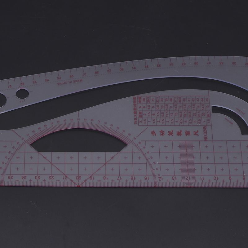 Multi-function Sewing Ruler Measure for Making Clothes Tailor Craft Tool Plastic N1HF