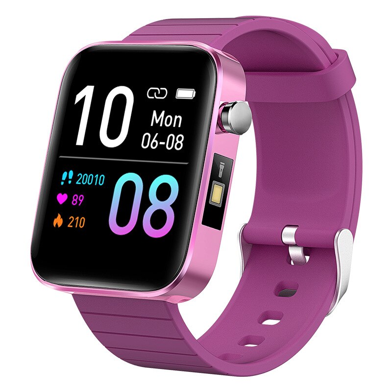T68 Plus Smartwatch - Body Temp, HR, BP, SpO2 Monitor - for iOS & Android: Purple