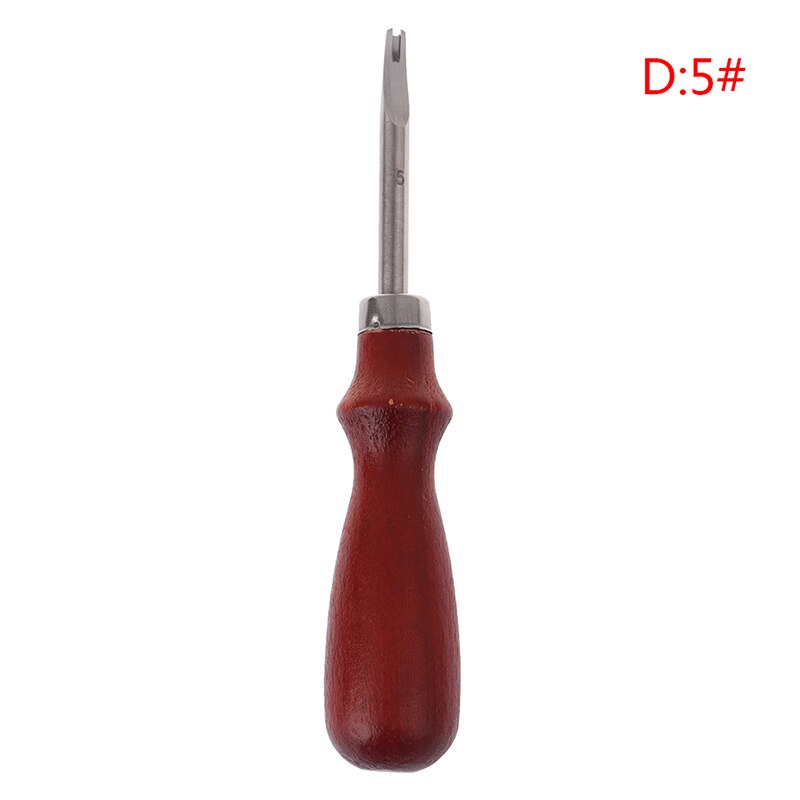 1pcs Sharp Leer Craft Rand Mes Snijden Hand Craft Tool Met Houten Handvat: 1.5mm