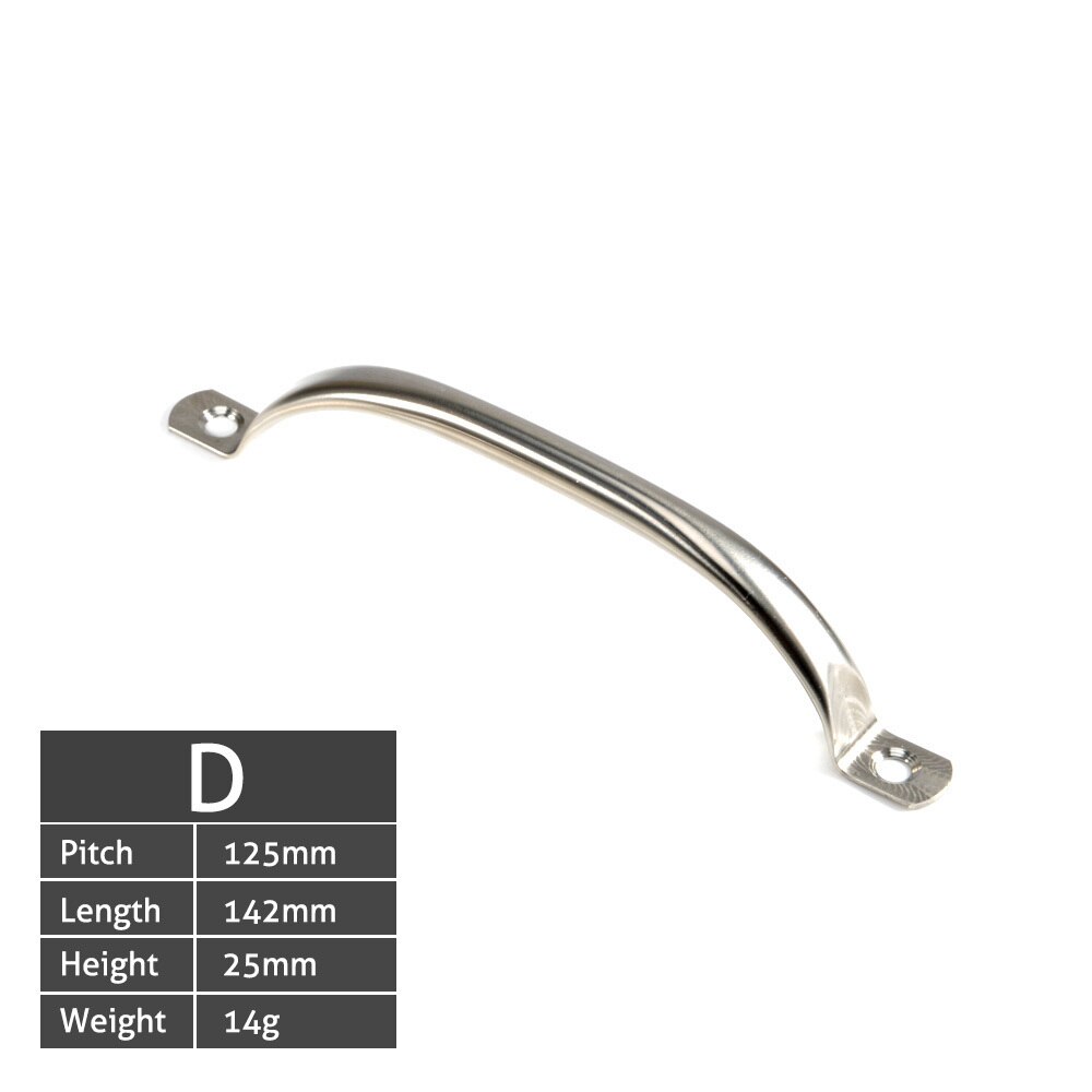 Tiradores de puerta de acero inoxidable para armario, pomos plateados para cajón de cocina, 63mm, 79mm, 104mm, 125mm, estilo antiguo, 2 uds.: 125mm
