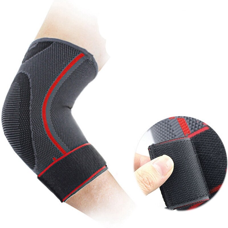 Outdoor Sports Elbow Support Brace Pad Injury Aid Strap Guard Wrap Band Elbow Support Elastic Gym Sport Elbow Protective Pad Bla