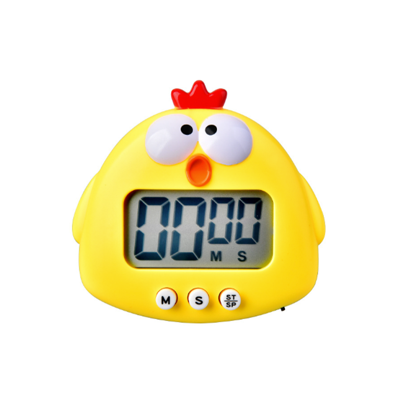 Timer digitale per bambini studio Cucina Conto alla rovescia Sveglia Timer da studio per bambini Simpatici animali Timer Cucina gadget da cucina Regalo Nuovo: nero