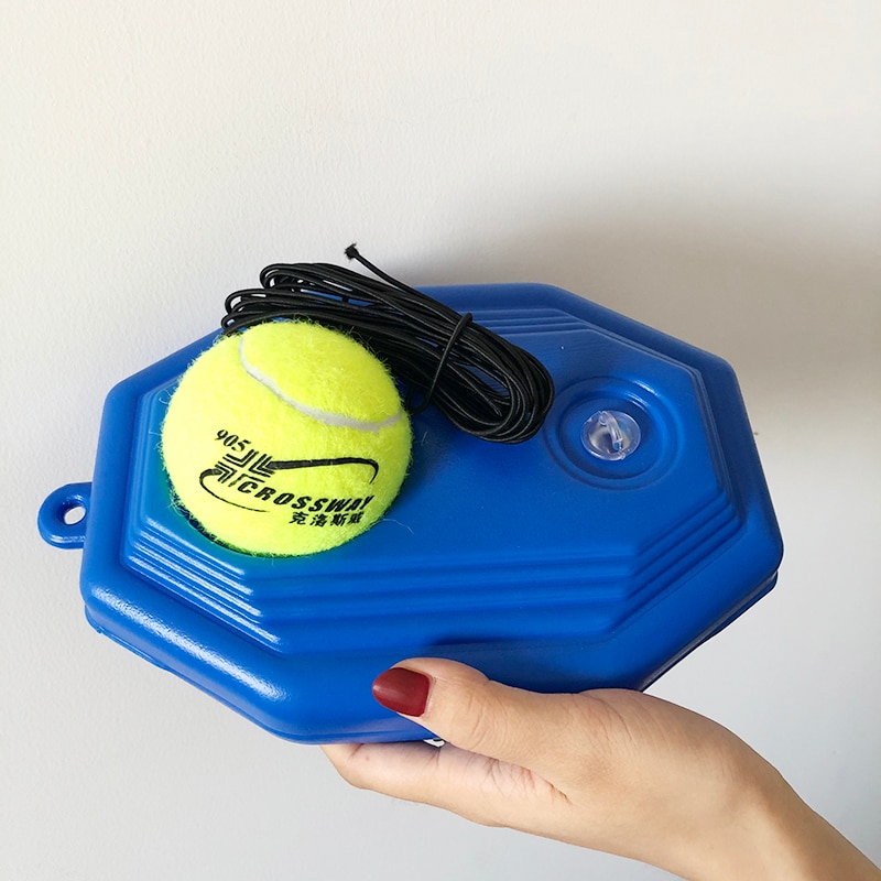 Base de entrenamiento de tenis de alta resistencia, con cuerda elástica, pelota de práctica, rebote automático, entrenador de tenis, dispositivo de combate