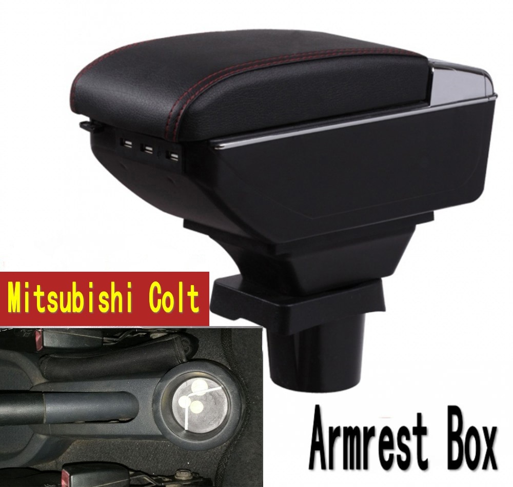 Für Mitsubishi Fohlen Armlehne Kasten zentralen Speicher inhalt Kasten mit tasse Halfter aschenbecher mit usb-schnittstelle