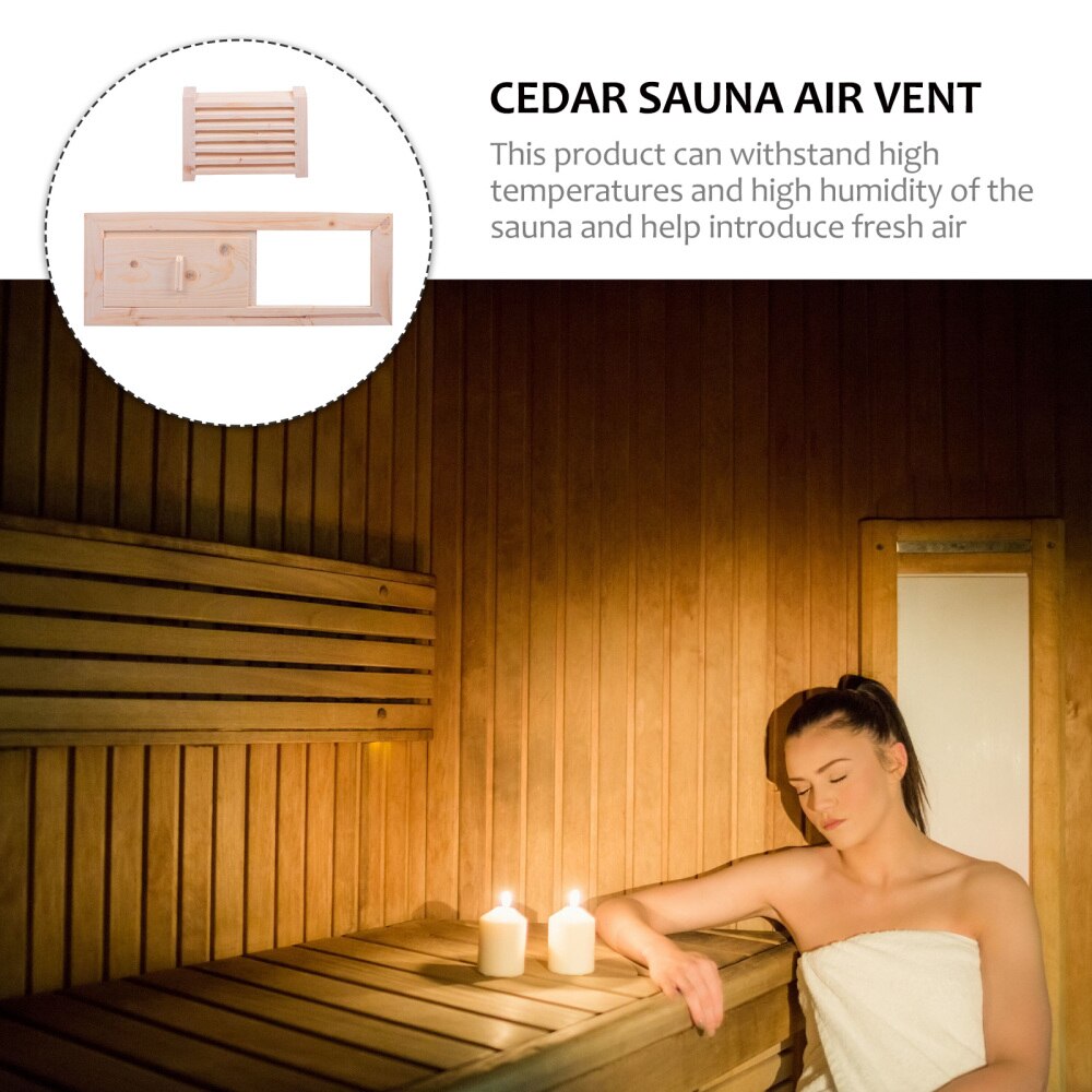 1 Set Sauna Room Air Vent Blinds Grille Ventilation Panel Sauna Room Equipment