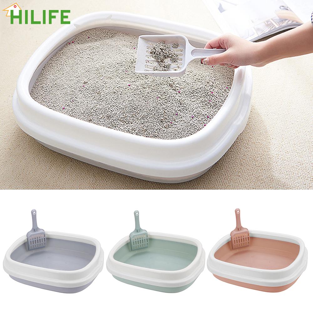 Pet Toilet Bedpan Excrement Training Sand Litter Box Anti-Splash Dog Toilet Cat Dog Tray with Scoop 1 Set Cat Litter Box