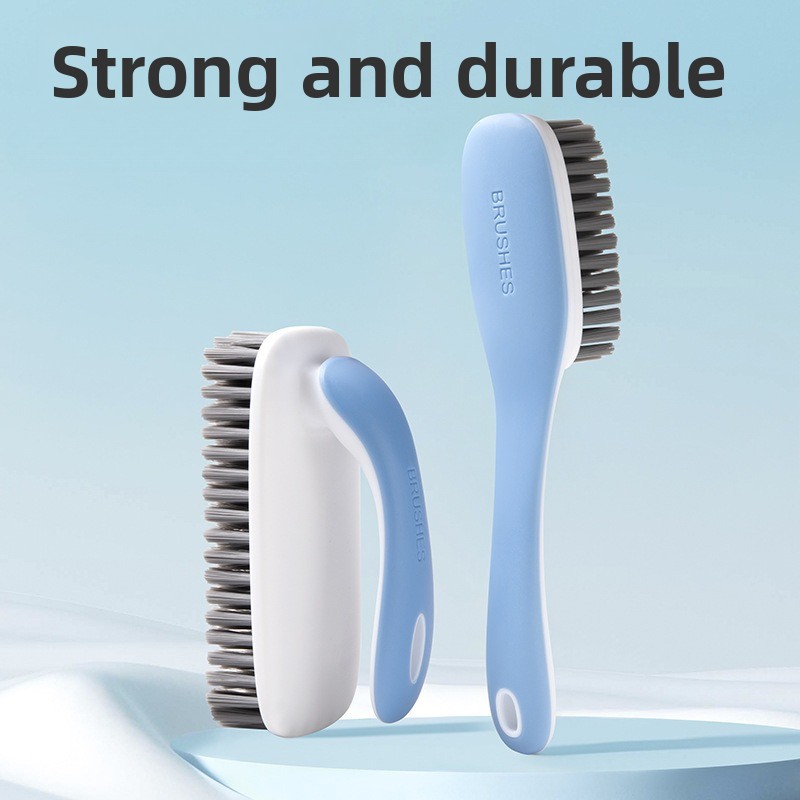 Laundry Stain Brush with 2X Shoe Scrubbing and Ergonomic Grip Multi Purpose Cleaning Tool for Fabric Clothes Bathroom Supplies