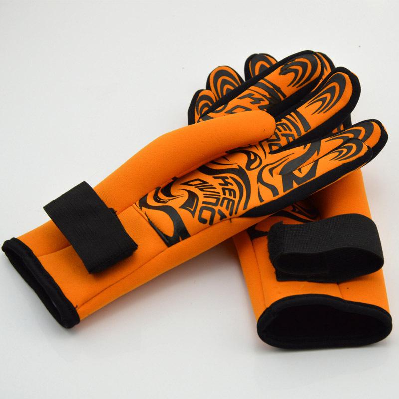 Gants professionnels en néoprène 2MM pour la plongée en apnée, équipement et antidérapant, combinaison humide: Orange / M