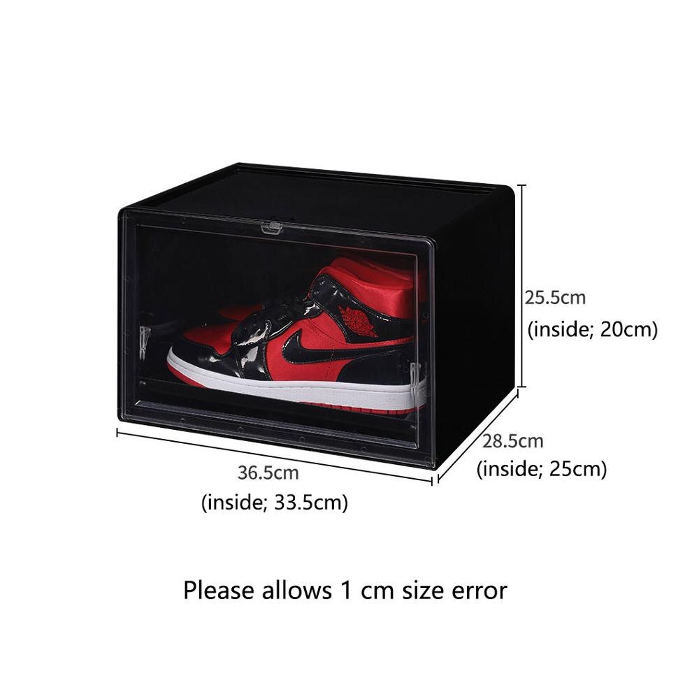 Stackable Plastic Shoes Box with Sliding Lid Shoes Storage Box Dustproof Shoe Rack Shoe Organizer Shoes Display Cabinet: Default Title