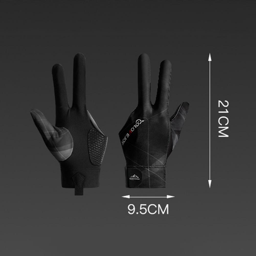 3 Fingers Billiards Gloves Enhanced Grip Left Right Hand Table Tennis Gloves Anti-slip Breathable Snooker Gloves