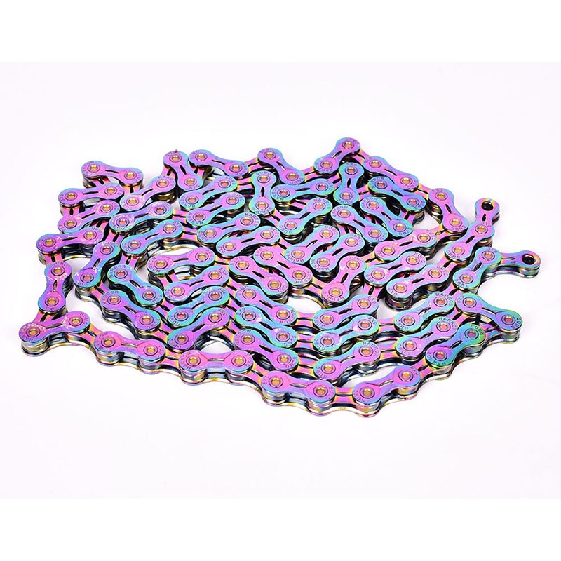Bicycle Chain Rainbow Colorful Mountain MTB Road Bike Shifting Chain 9/10/11/12 Speed With Connector Master Links BC0581