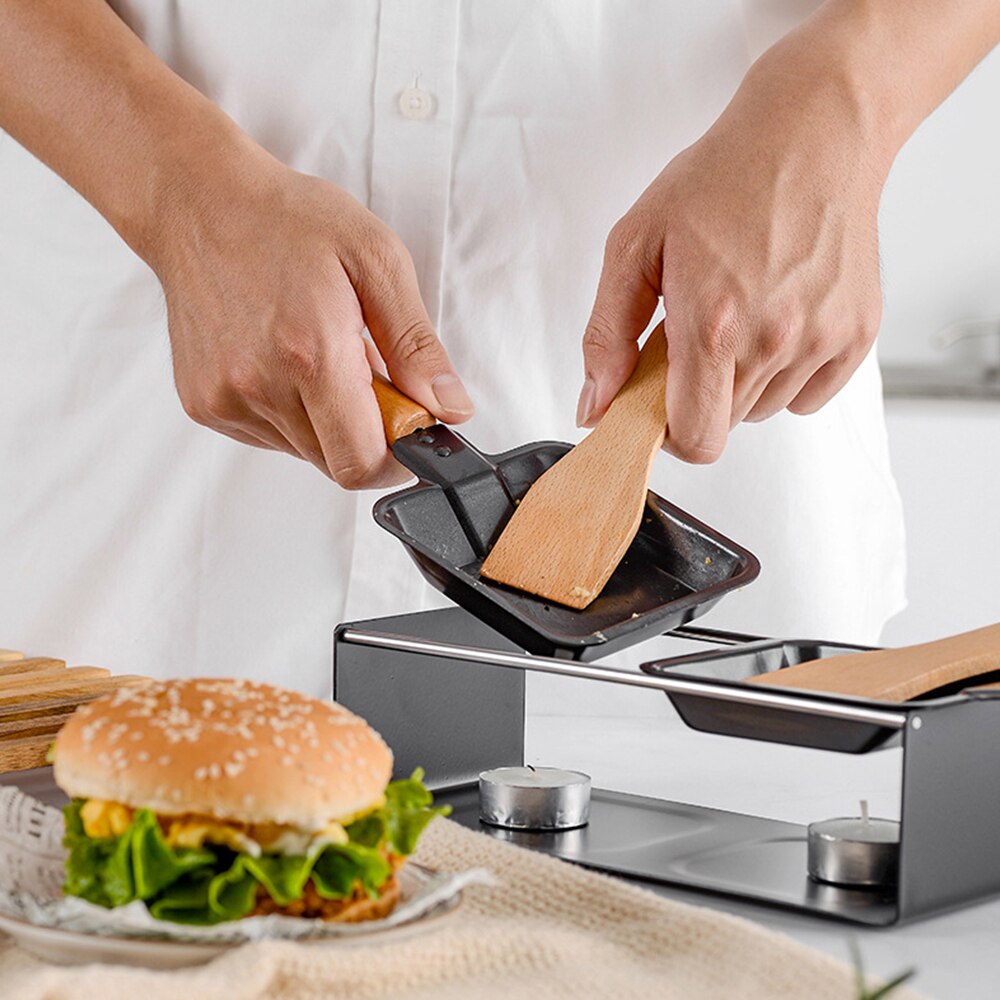 Mini Chocolate Fondue Set Fondue Pot Cheese Pot Set Stainless Steel Milk Pan Melting Pot 2 Wooden Spatula for Chocolate Chee